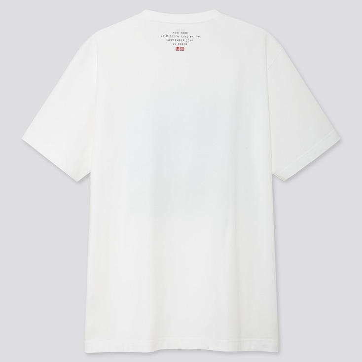 Men Short-Sleeve Graphic T-Shirt (Roger Federer 19us), White, Large