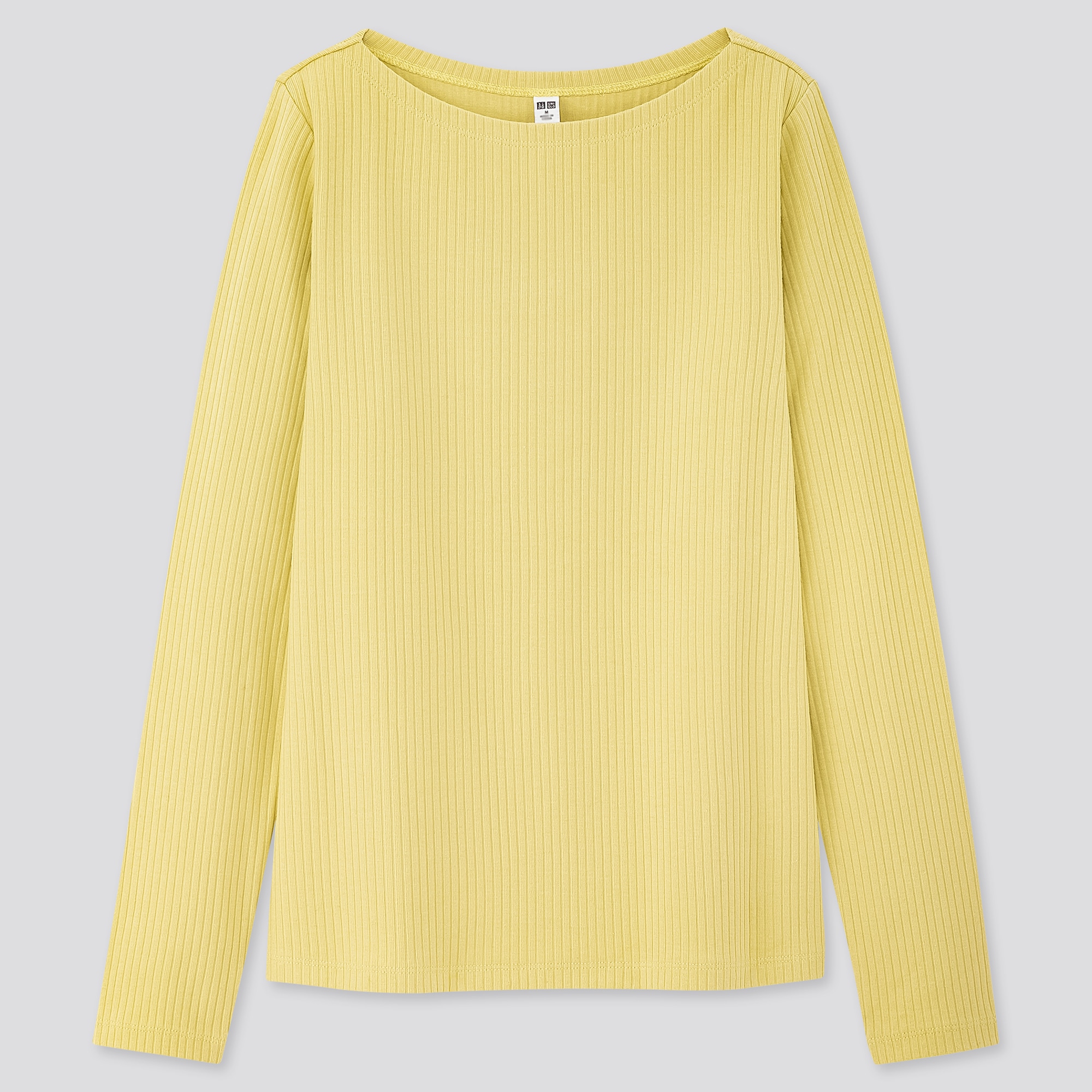 yellow ribbed long sleeve top