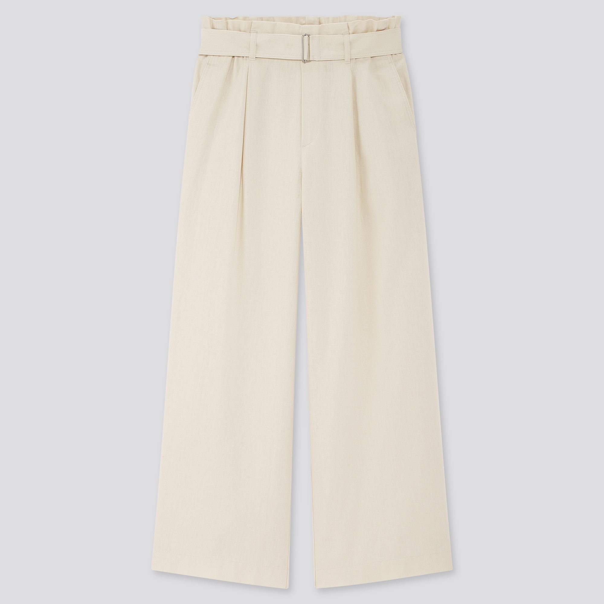 ladies striped linen trousers