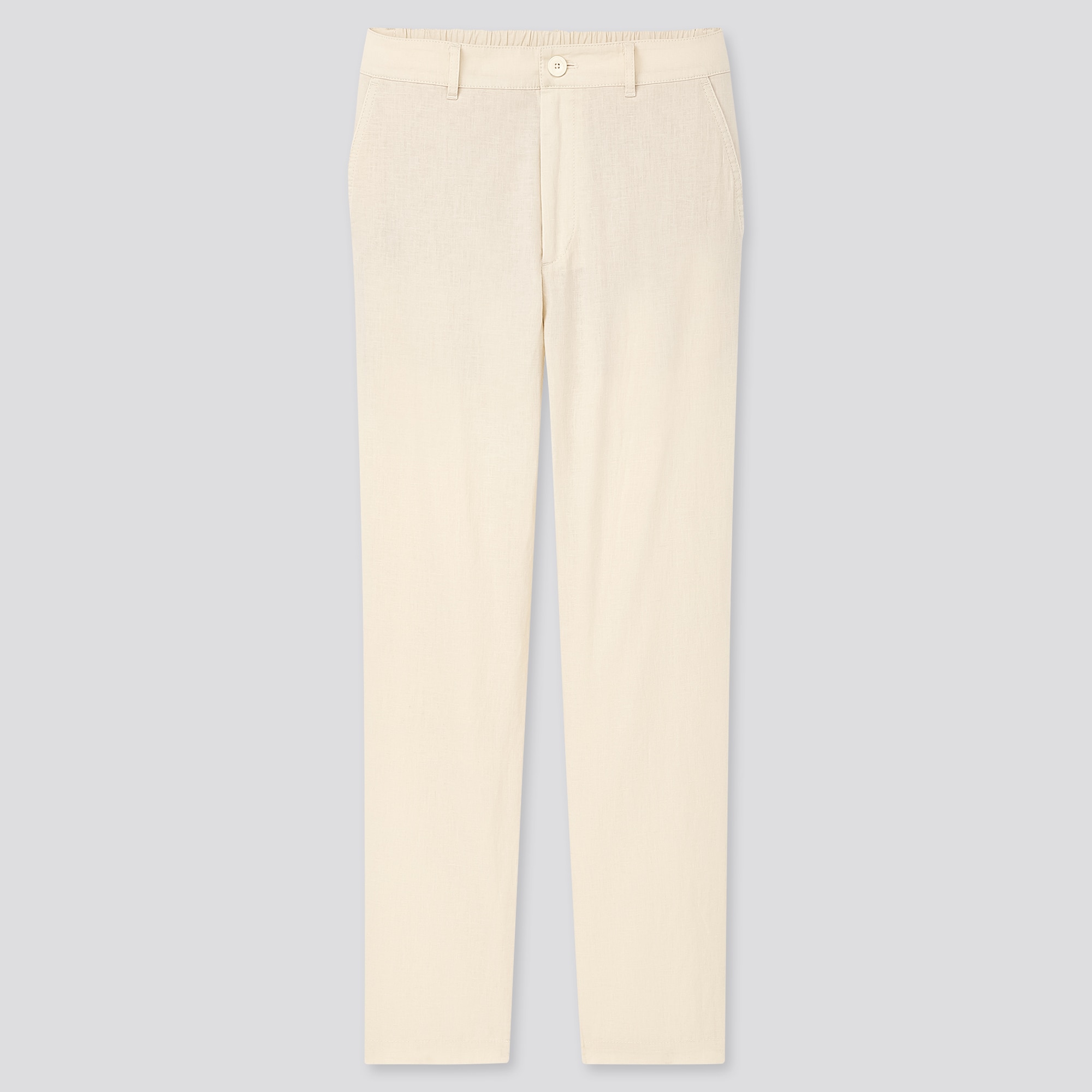 Linen-Cotton Tapered Pants