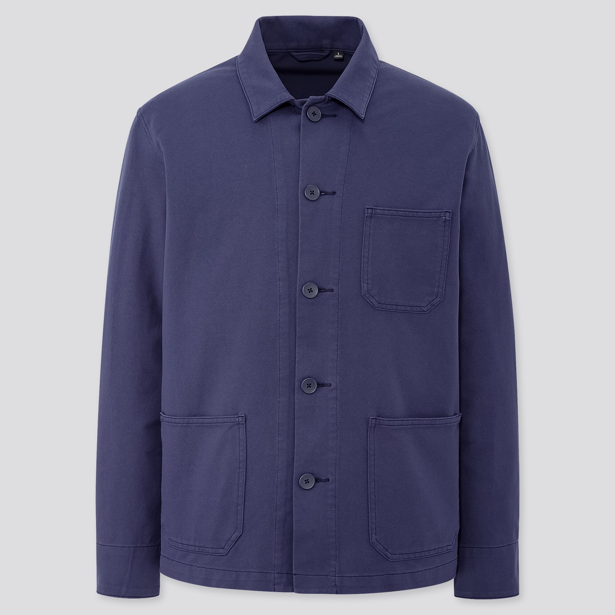 uniqlo men washed jersey work jacket