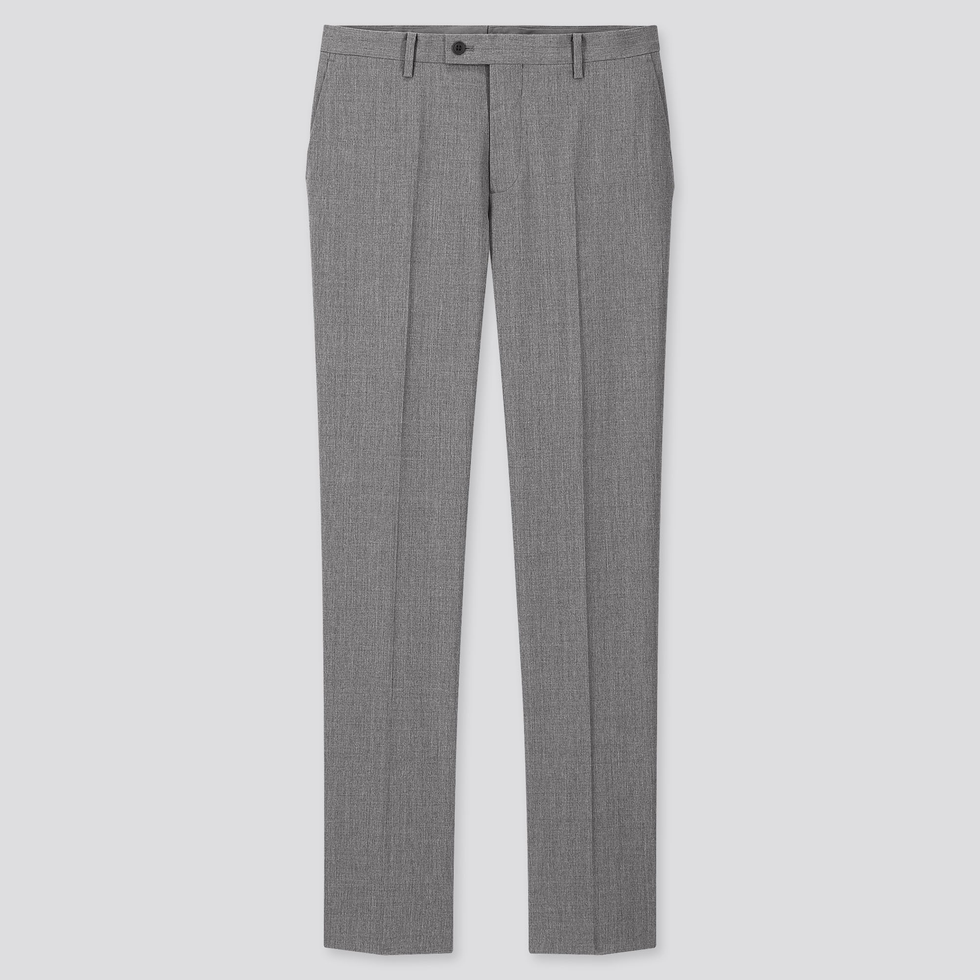 Men Wool Stretch Slim Fit Suit Trousers 