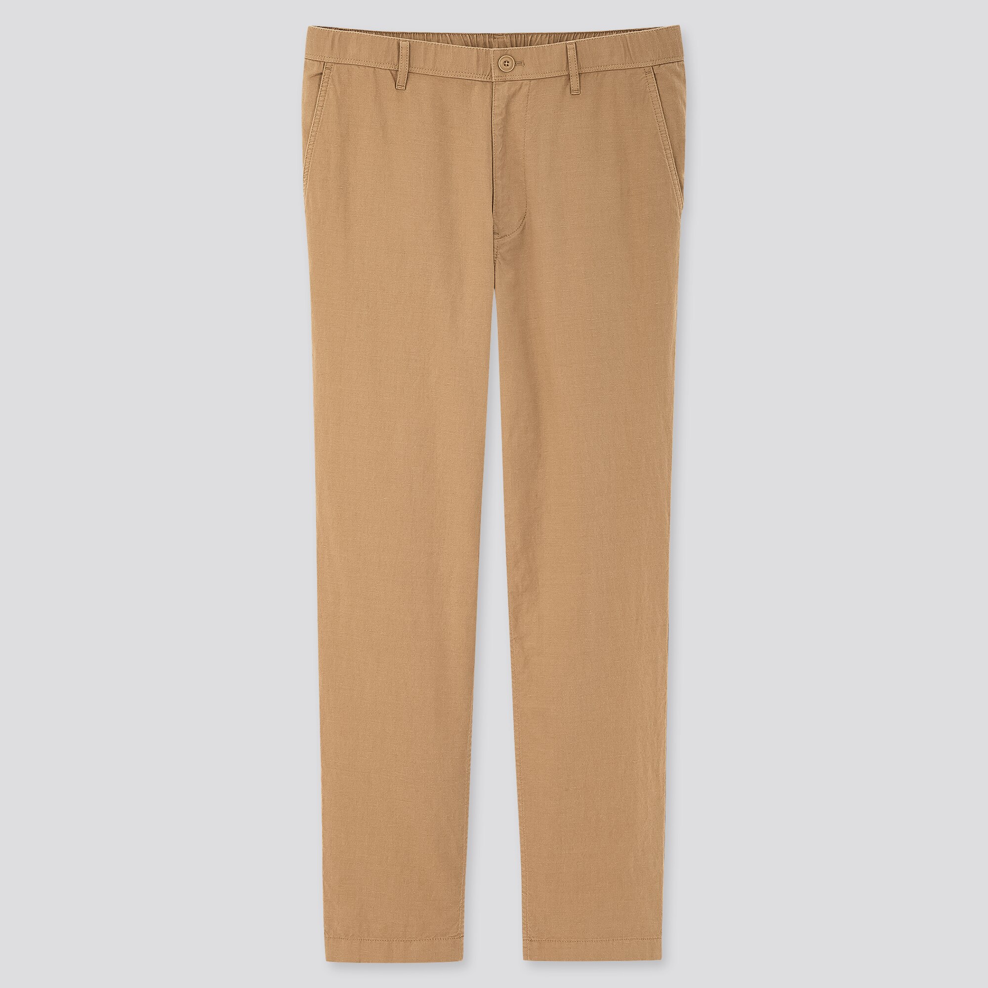 Men Linen Blended Relaxed Pants Uniqlo Us