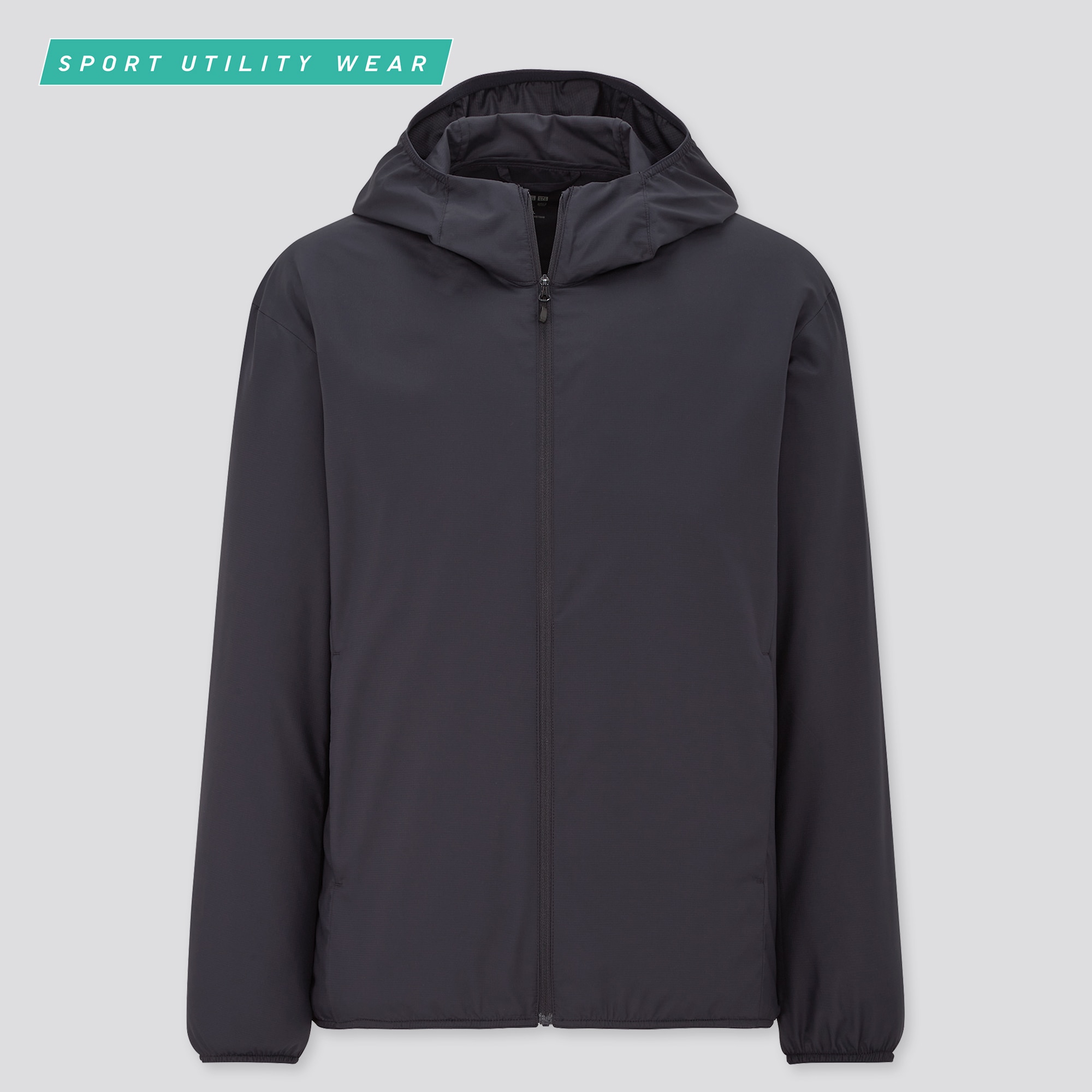 men pocketable uv protection parka