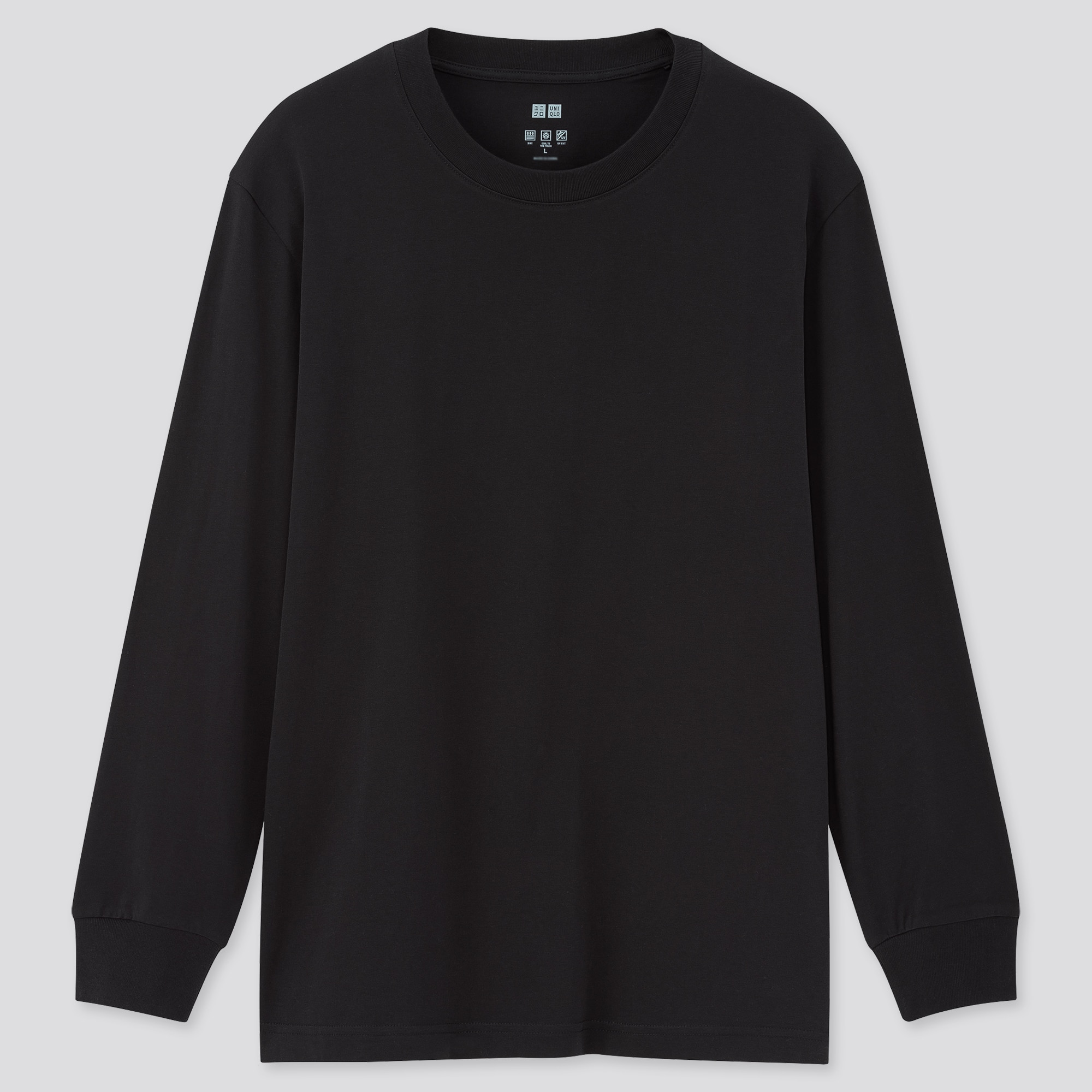 uniqlo men's black t shirt