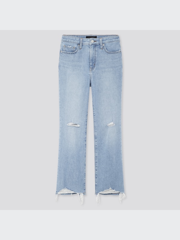 Women's W's high rise skinny flare ankle jeans UNIQLO UK