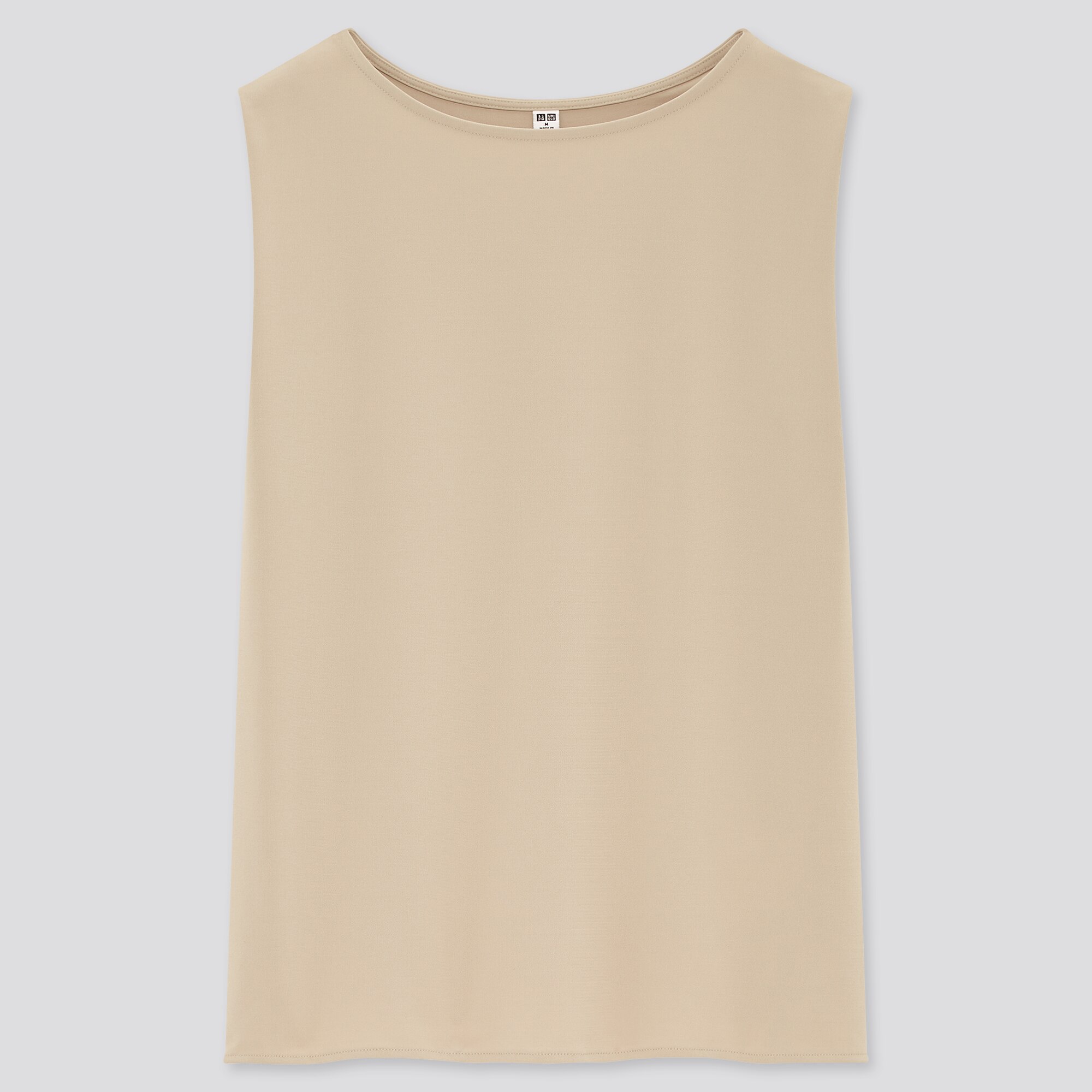 WOMEN CREPE JERSEY SLEEVELESS T-SHIRT