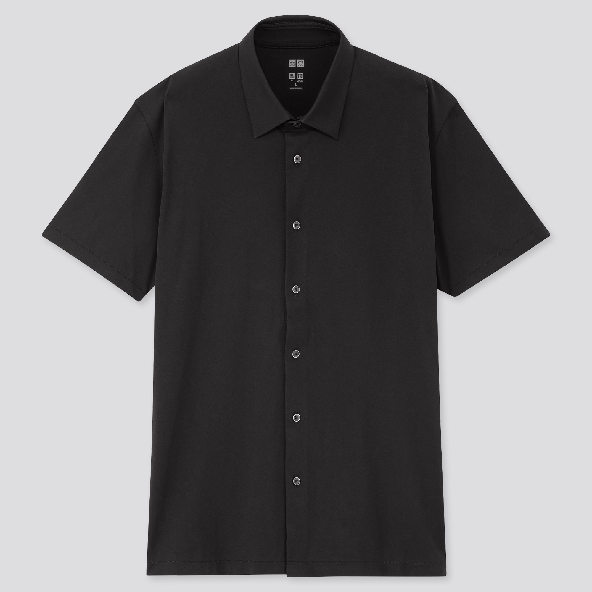 black short sleeve polo shirt