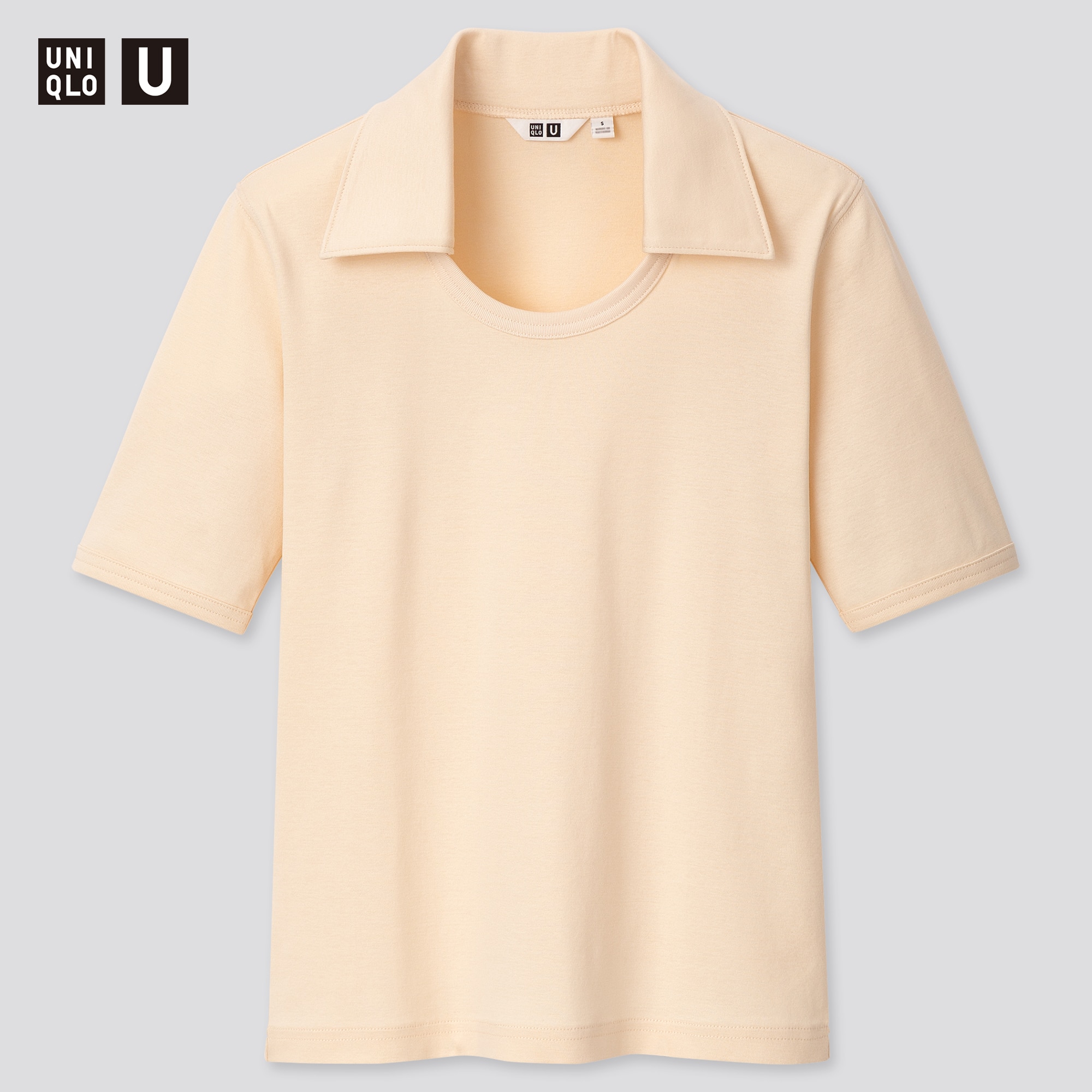 womens tan polo shirt