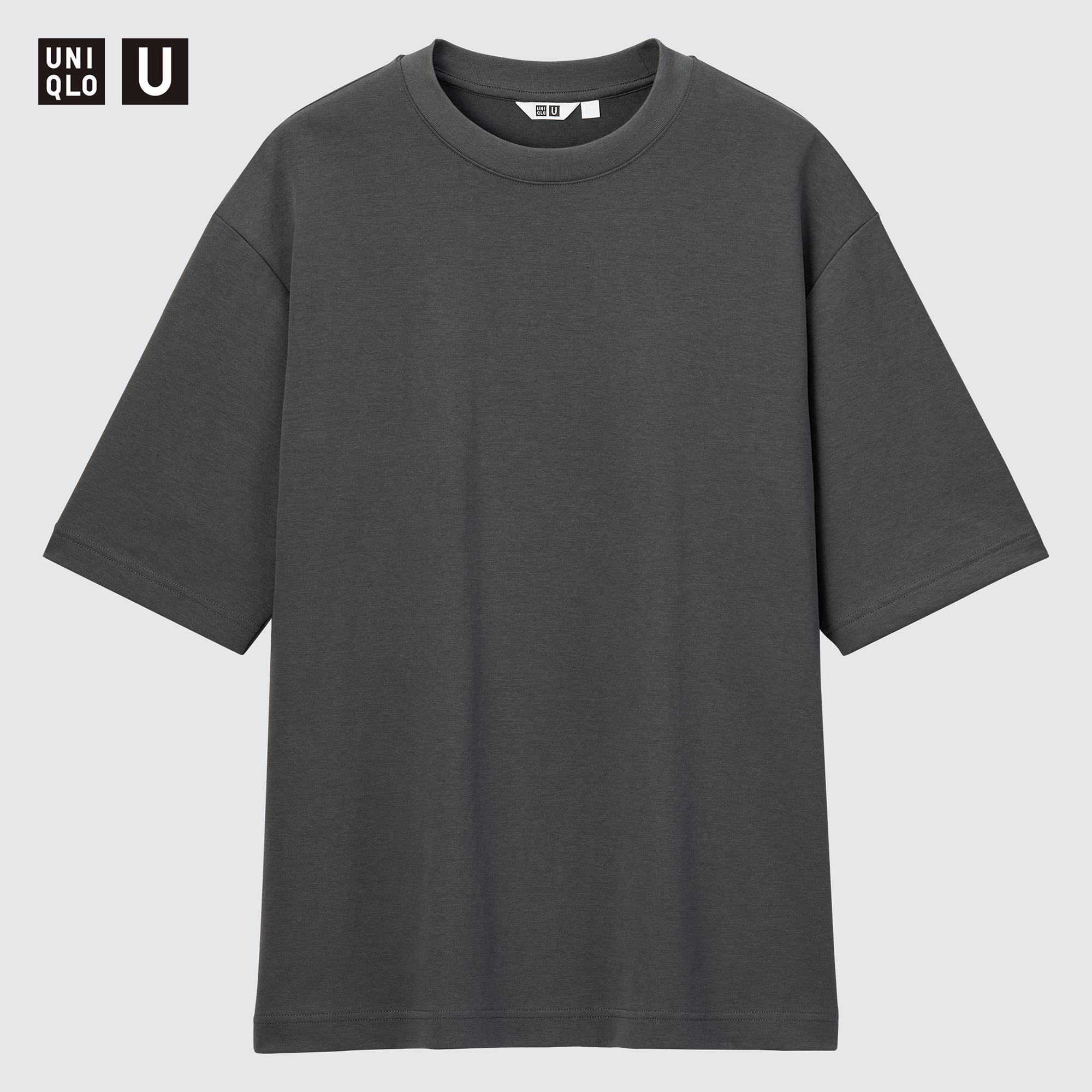 Uniqlo U AIRism Cotton Oversized Half-Sleeve T-Shirt - Sleek and Comfy  Unisex
