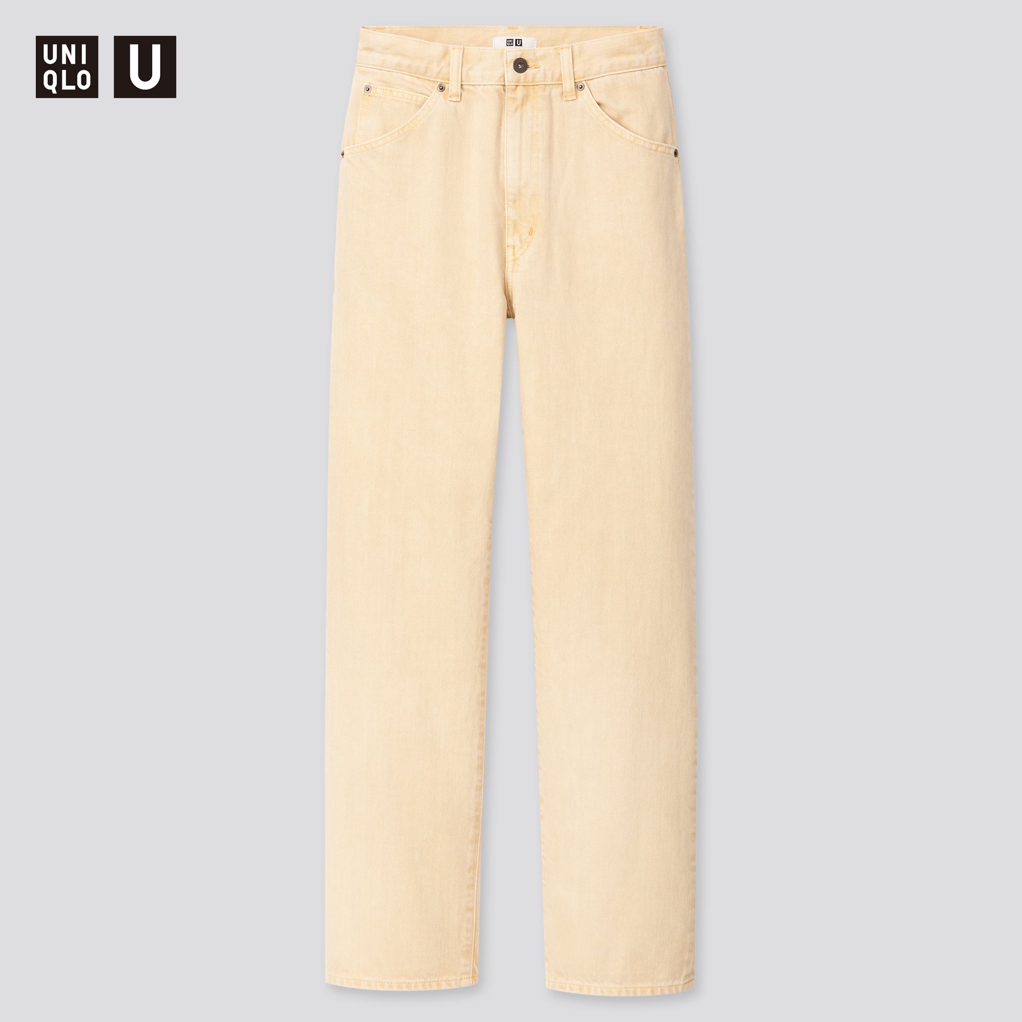 uniqlo u high rise wide straight jeans