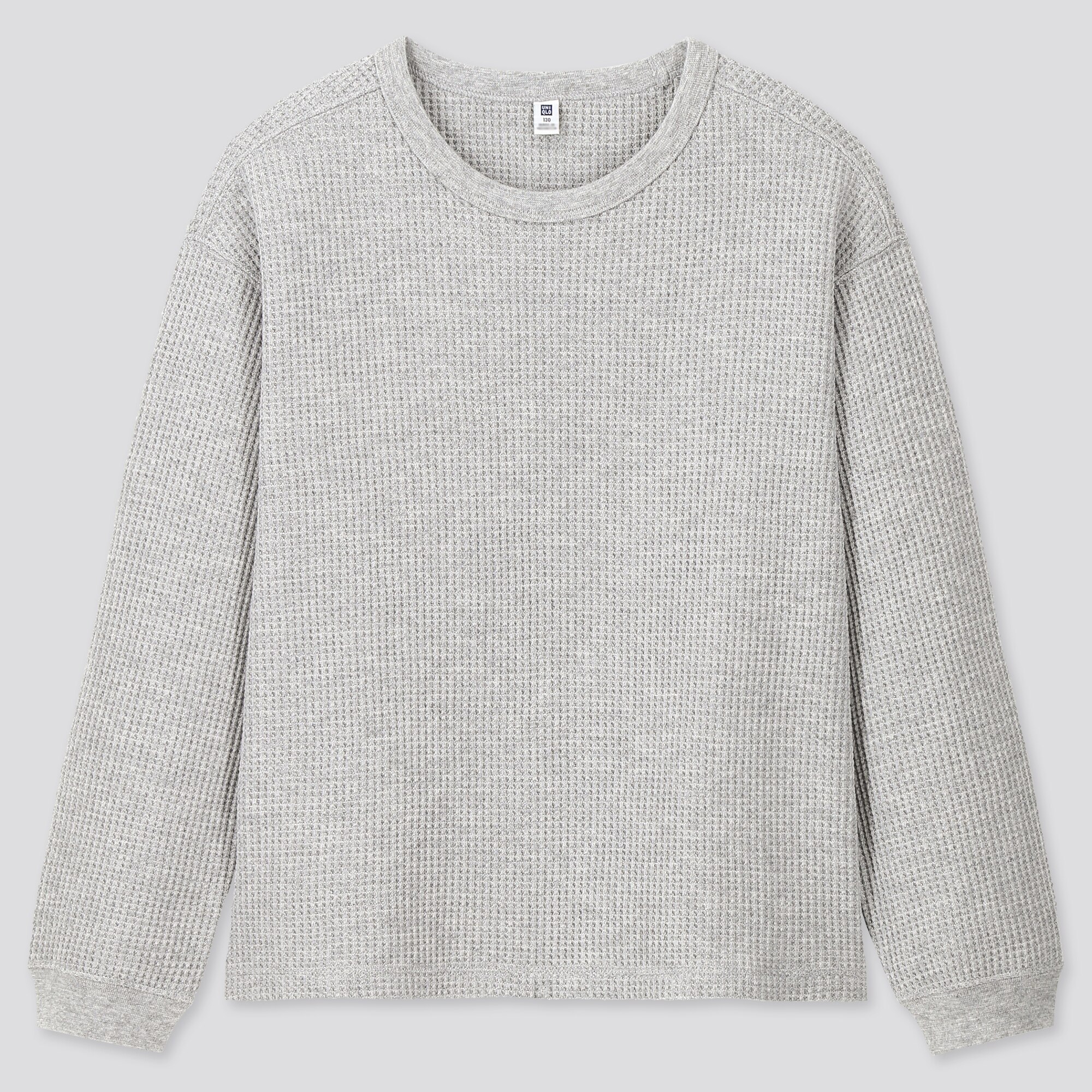 uniqlo waffle crew neck sweater