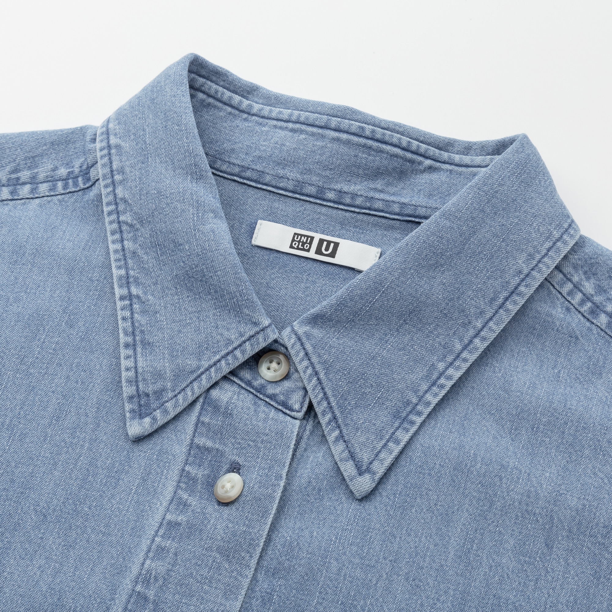 uniqlo denim long sleeve shirt