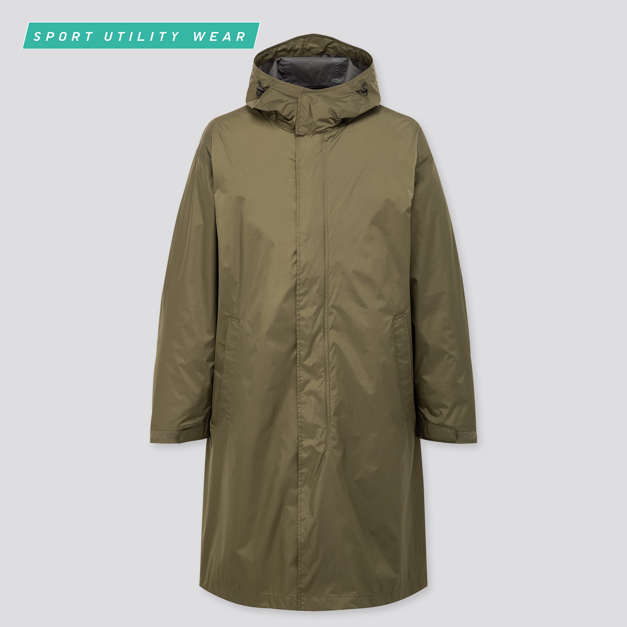 hooded mac coat womens