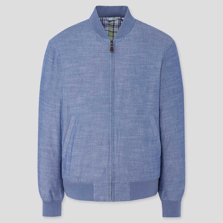 Men Cotton Ribbed Blouson Jacket UNIQLO