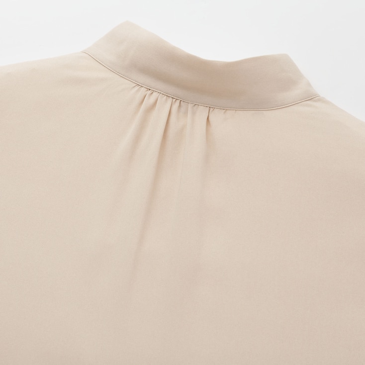 WOMEN RAYON BOW TIE LONG-SLEEVE BLOUSE | UNIQLO US