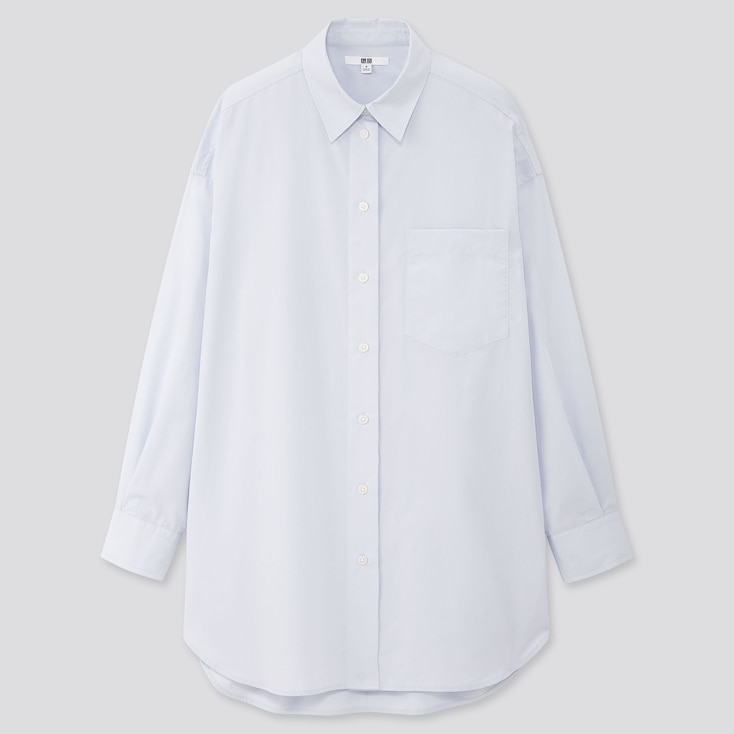 WOMEN EXTRA FINE COTTON OVERSIZED LONG-SLEEVE SHIRT | UNIQLO US