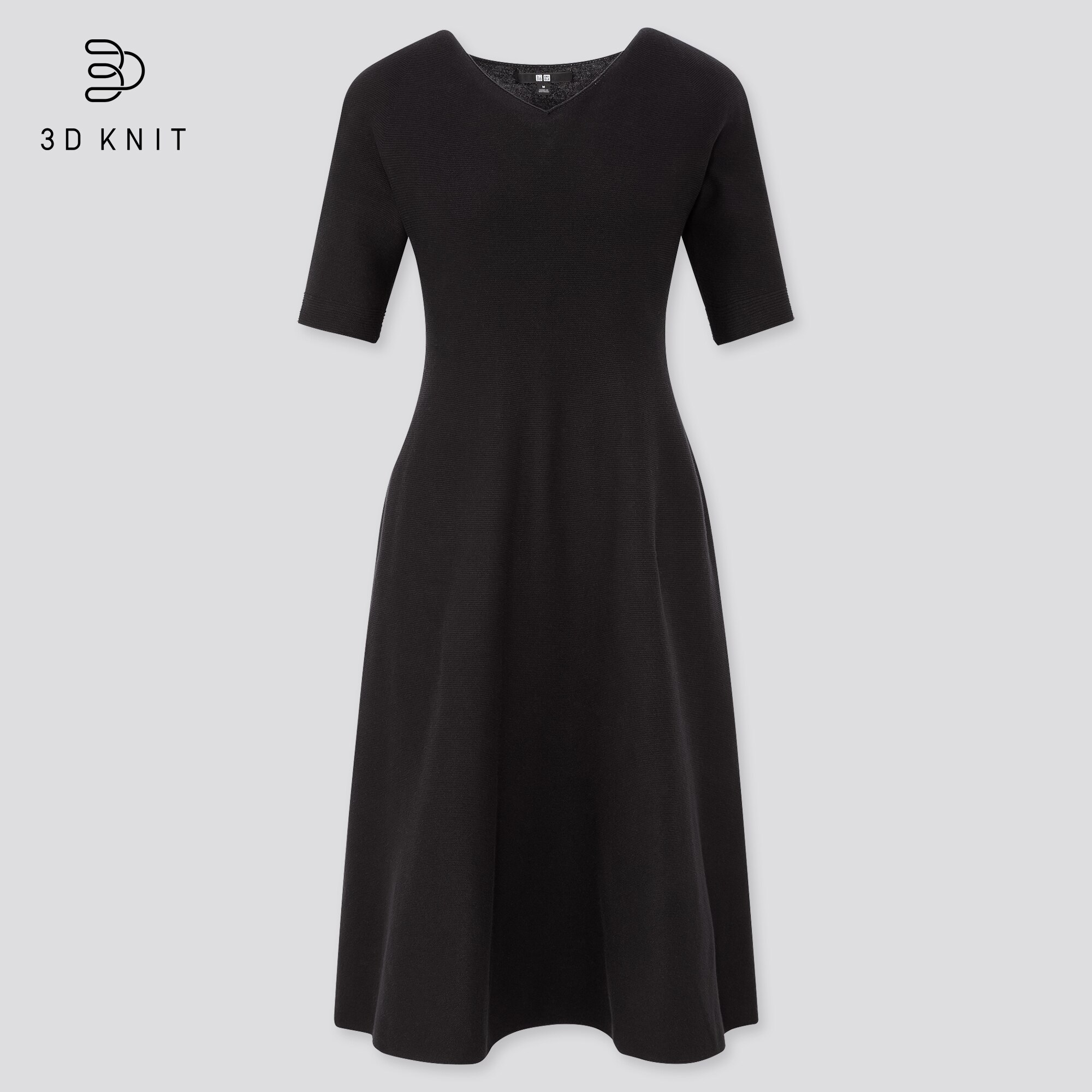 black short flare dress
