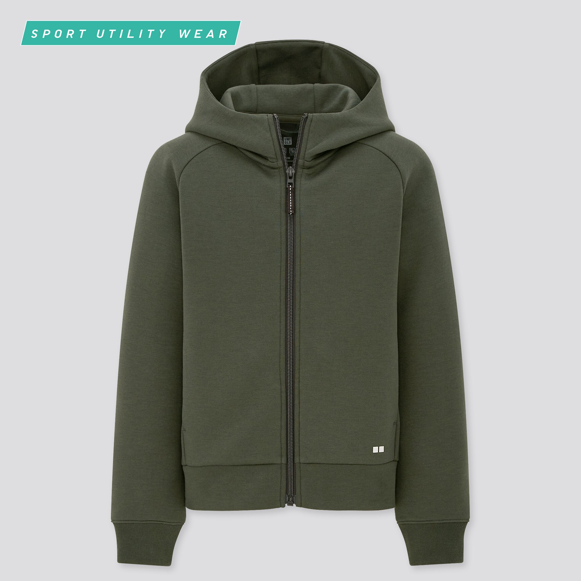 uniqlo dry stretch sweat full zip hoodie