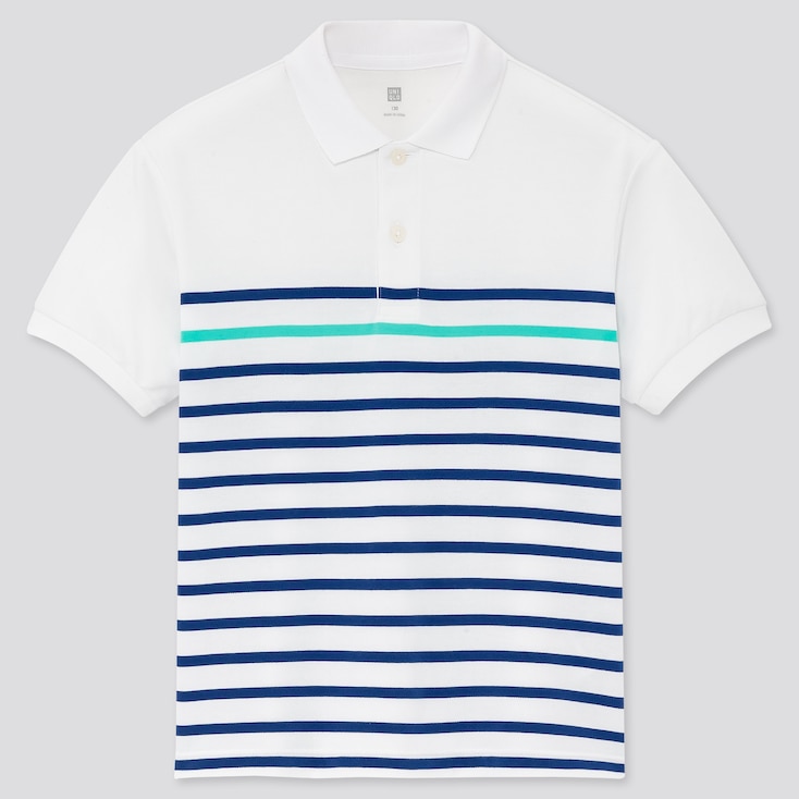 UNIQLO BOYS Striped Dry Pique Short Sleeve Polo Shirt StyleHint