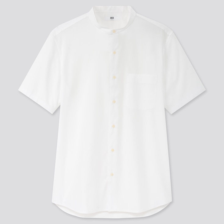 UNIQLO Men Uniqlo U Short Sleeved Cuban Shirt (Open Collar) | StyleHint