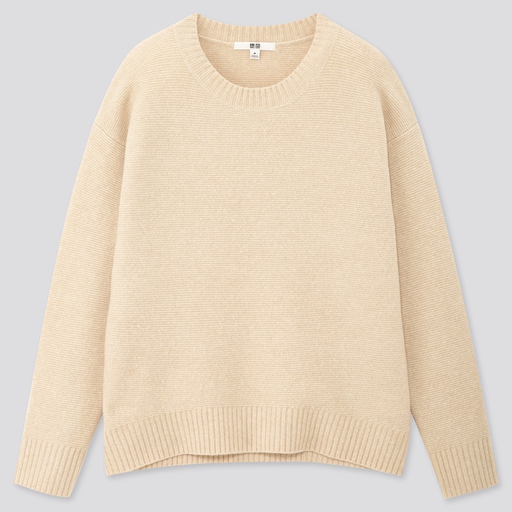 UNIQLO WOMEN PREMIUM LAMBSWOOL CREW NECK JUMPER StyleHint