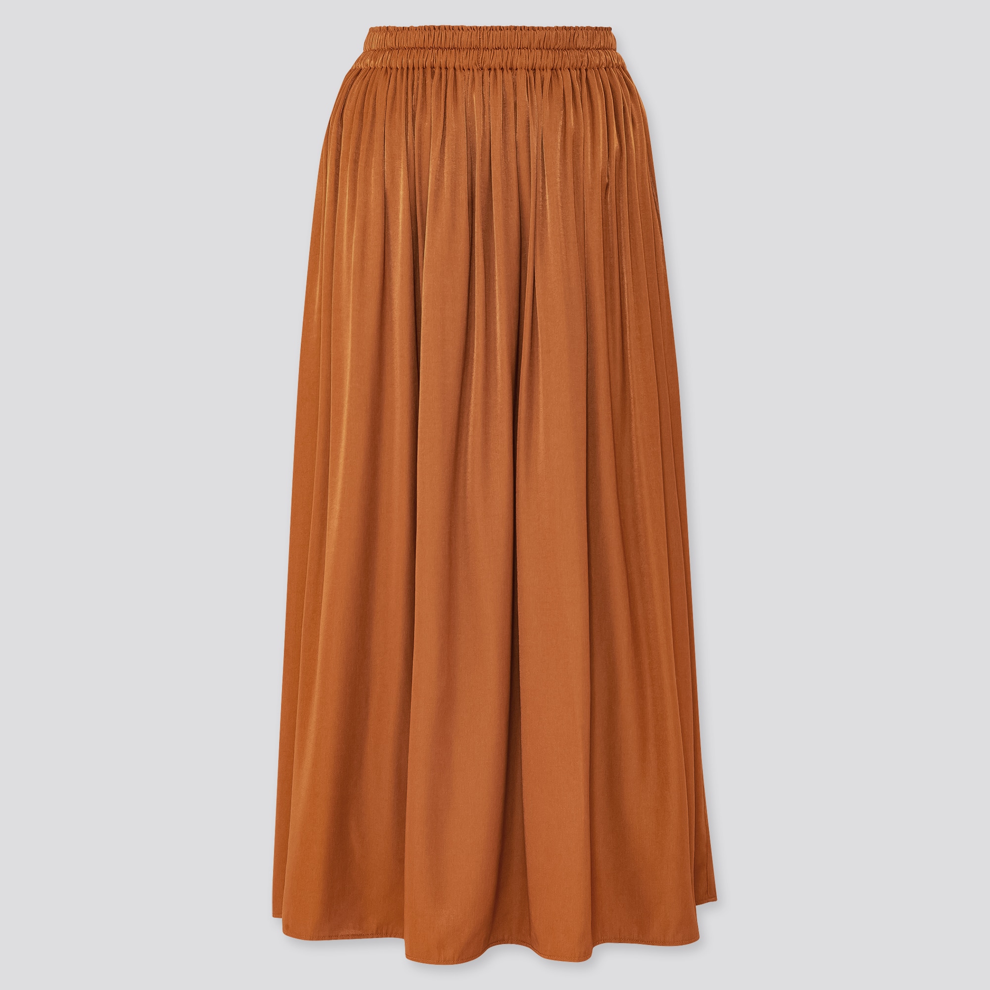 WOMEN DRAPE GATHERED LONG SKIRT UNIQLO US