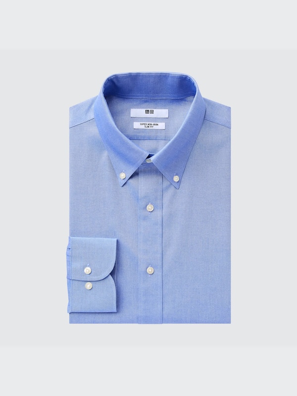 Super Non-Iron Slim-Fit Long-Sleeve Shirt (Button Down Collar)
