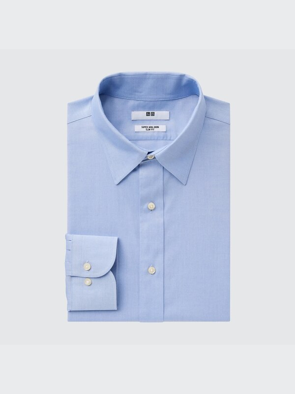 Super Non Iron Slim Fit Long Sleeve Shirt (Regular Collar)