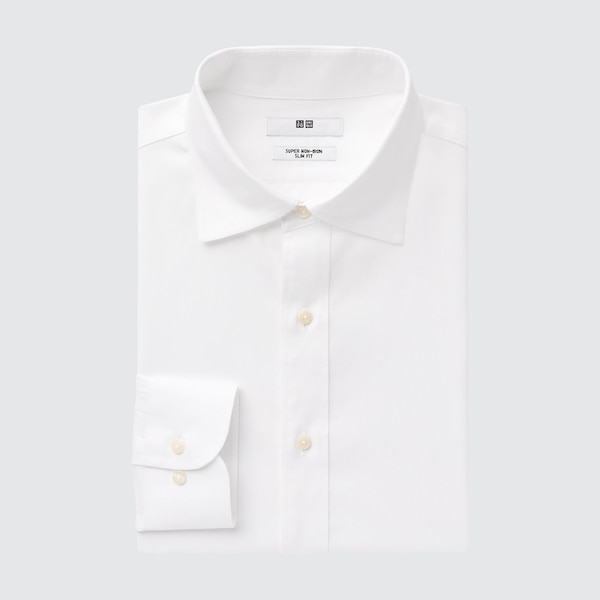 Super Non-Iron Slim-Fit Long-Sleeve Shirt (Semi-Wide Collar)