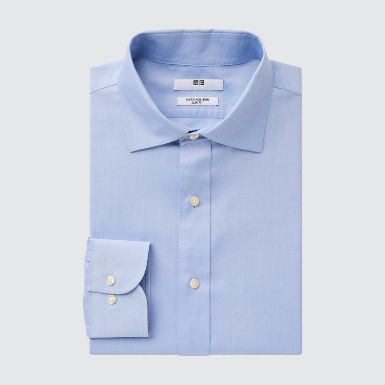 Super Non-Iron Slim-Fit Long-Sleeve Shirt (Semi-Wide | UNIQLO US