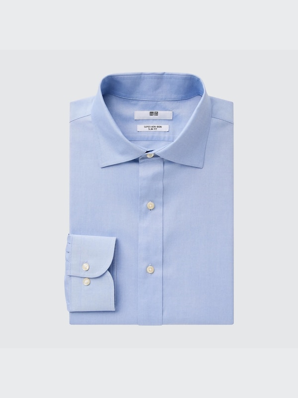 Super Non-Iron Slim-Fit Long-Sleeve Shirt (Semi-Wide Collar)