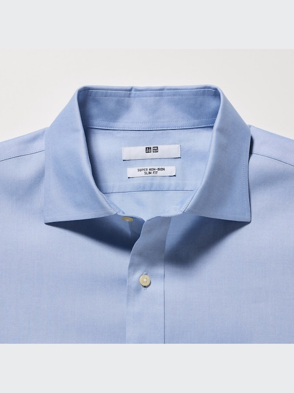 Super Non-Iron Slim-Fit Long-Sleeve Shirt (Semi-Wide Collar)