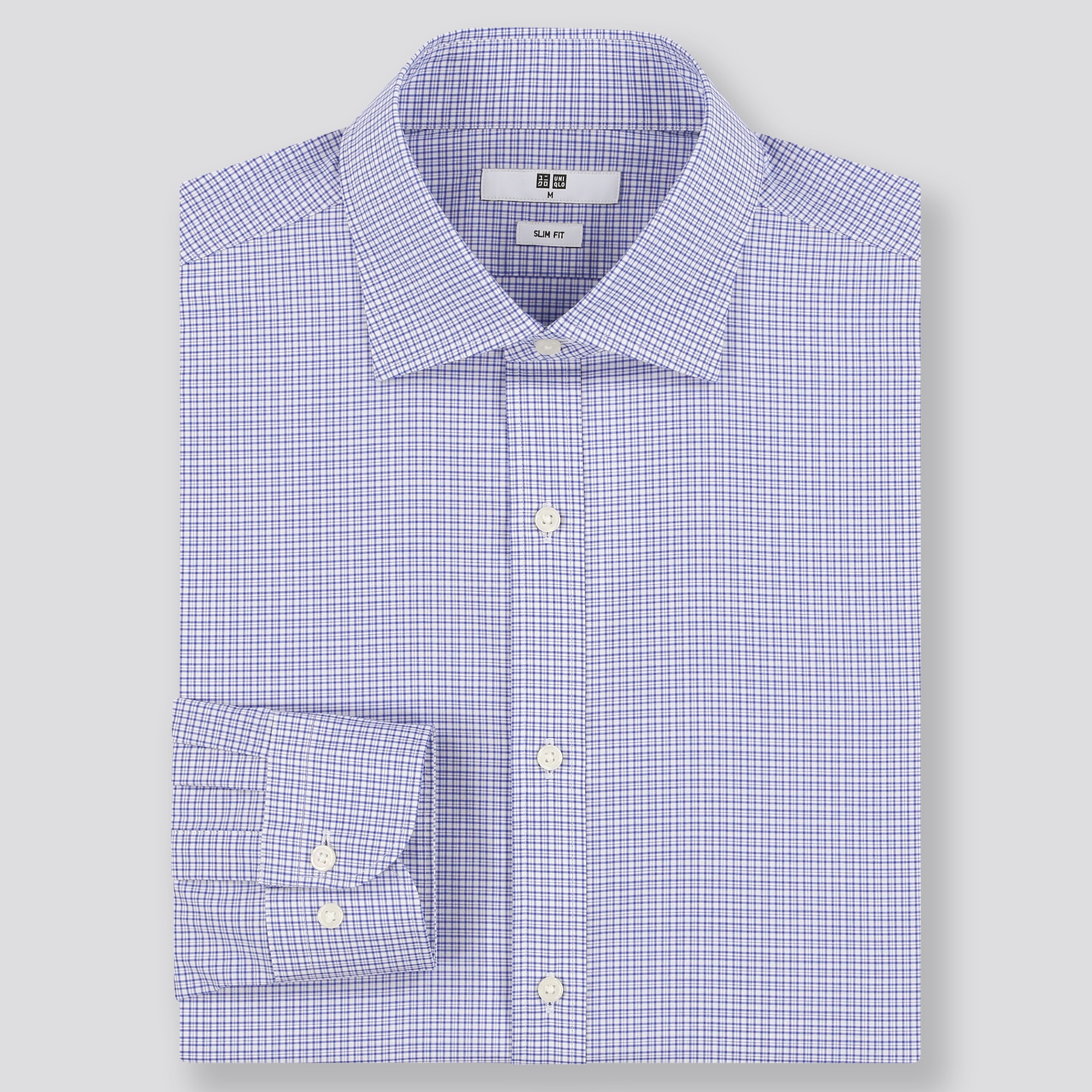 mens slim fit check shirt