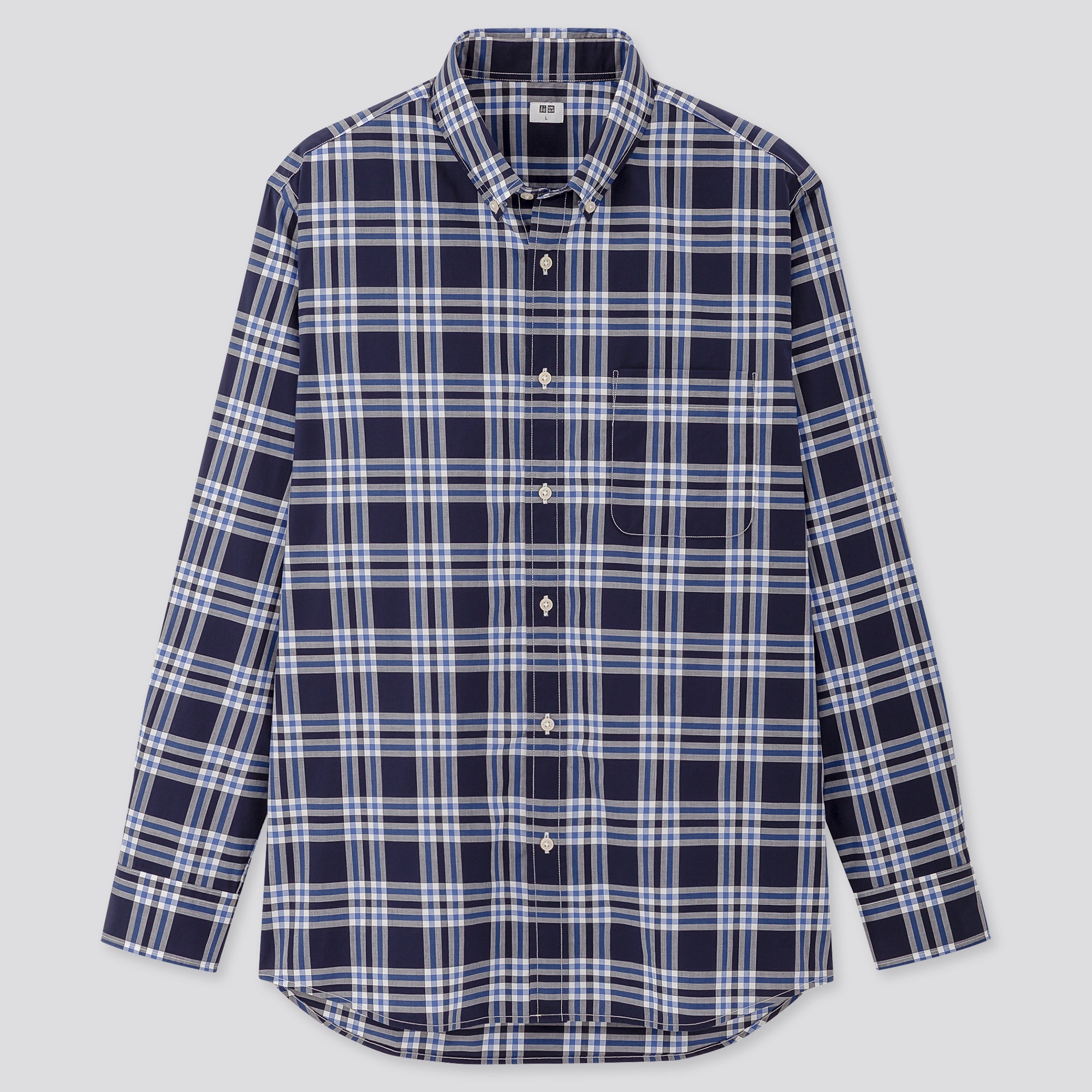 DressU Mens Oversize Britain Mid Long Striped Button Down Shirt