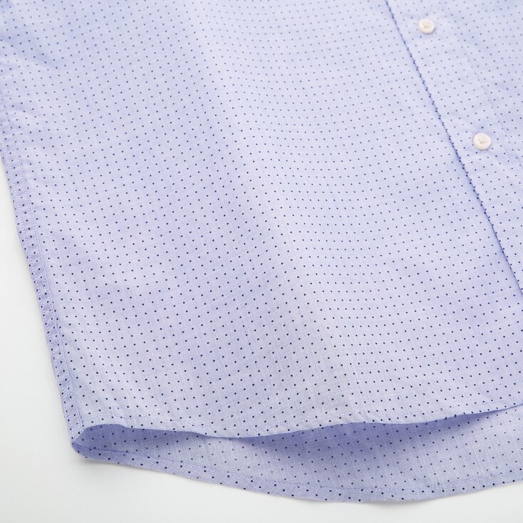 Men Extra Fine Cotton Broadcloth Long-Sleeve Shirt, Navy, Large