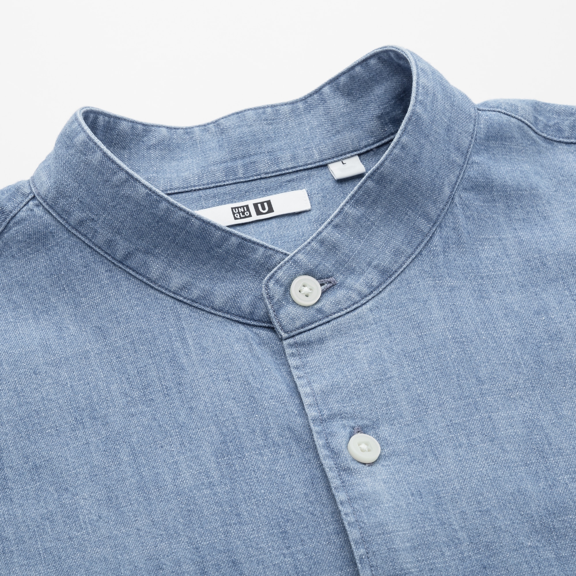 denim shirt chinese collar
