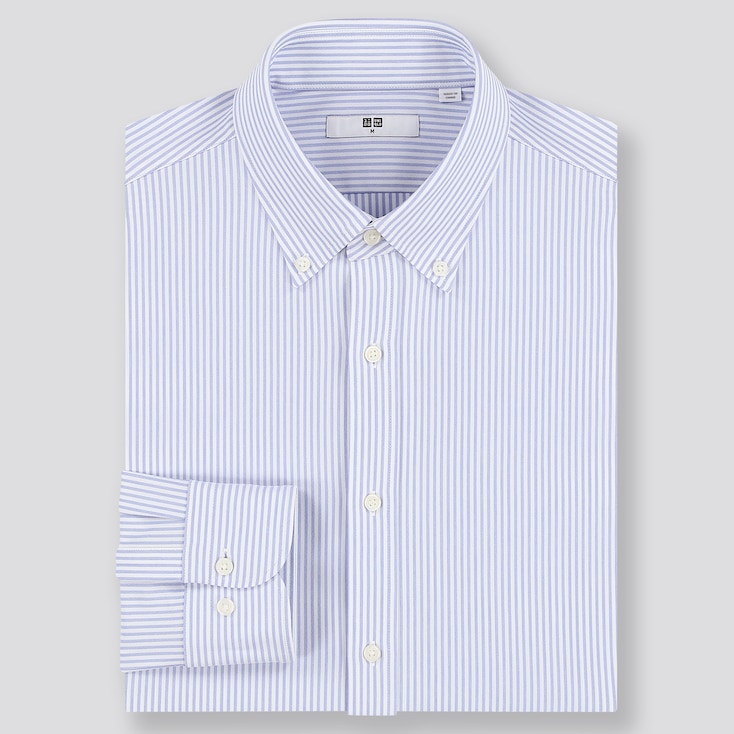 MEN EASY CARE COMFORT STRIPED LONG-SLEEVE SHIRT