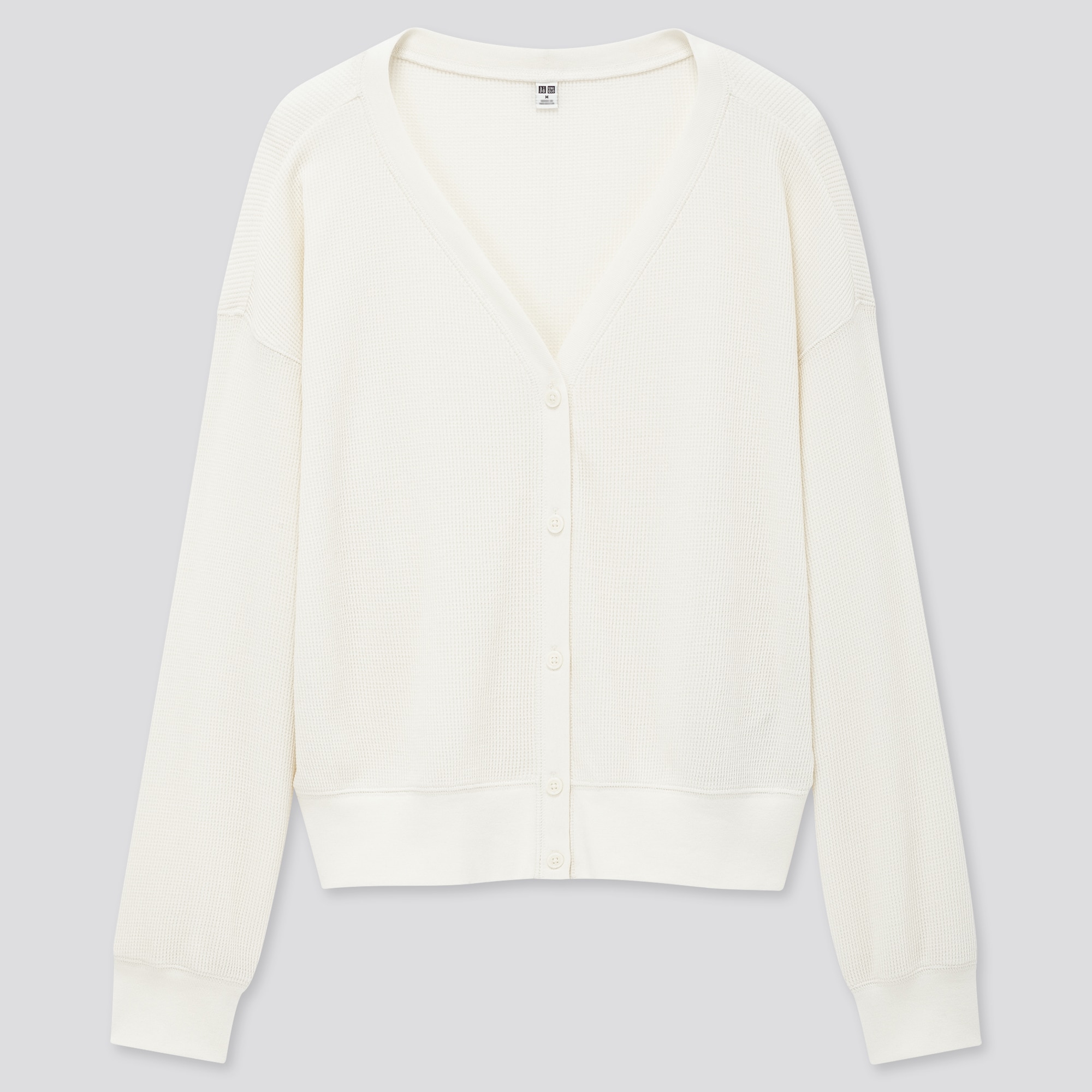 uniqlo waffle cardigan