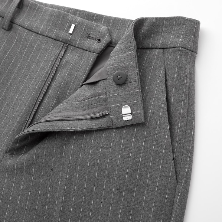 pinstripe ankle pants