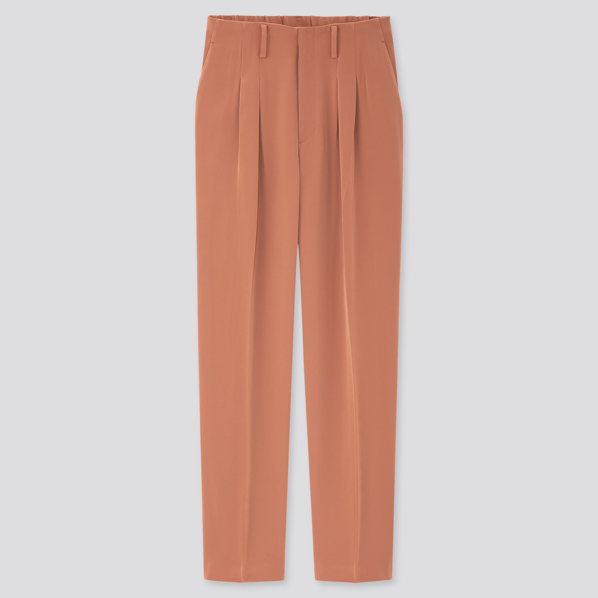 Women Drape Relaxed Fit Tapered Ankle Length Trousers
