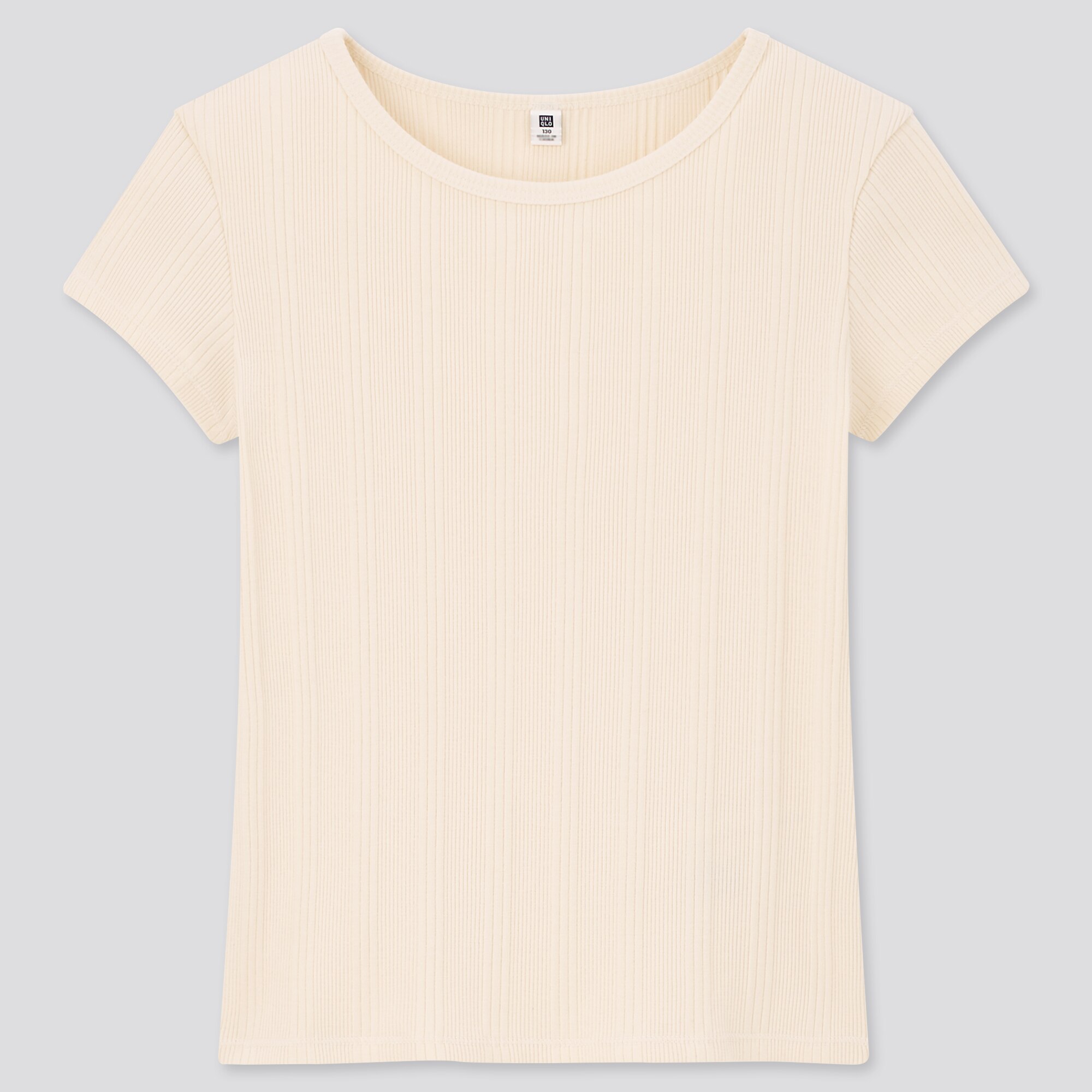 uniqlo ribbed crew neck short sleeve