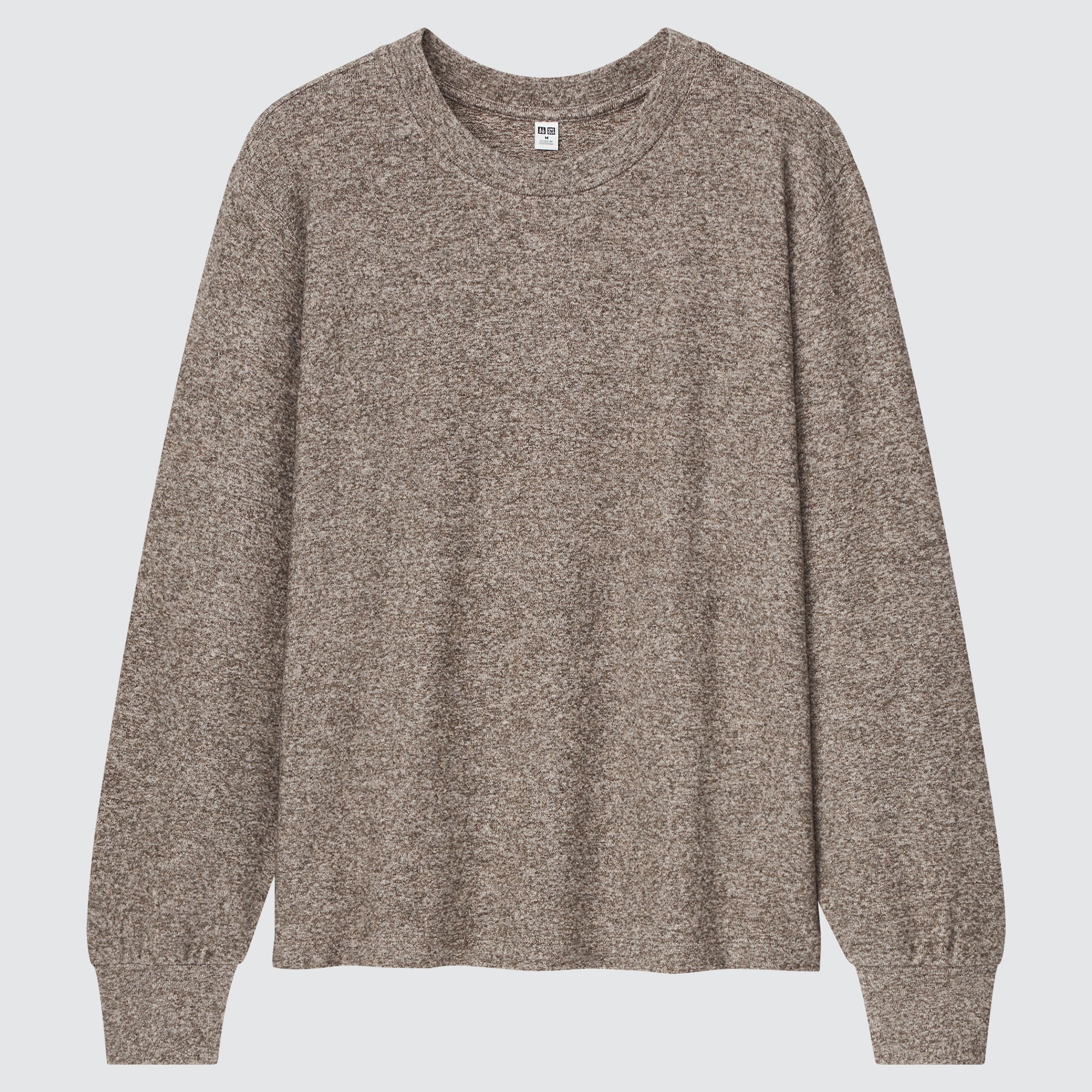 WOMEN SOFT KNITTED CREW NECK PUFF LONG-SLEEVE T-SHIRT | UNIQLO US