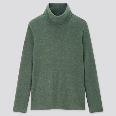 WOMEN HEATTECH FLEECE TURTLENECK THERMAL TOP