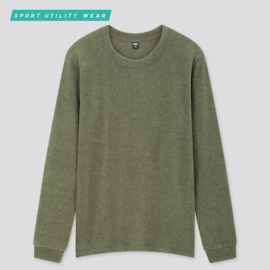 Women HEATTECH Fleece Stretch Crew Neck Long Sleeved Thermal T-Shirt