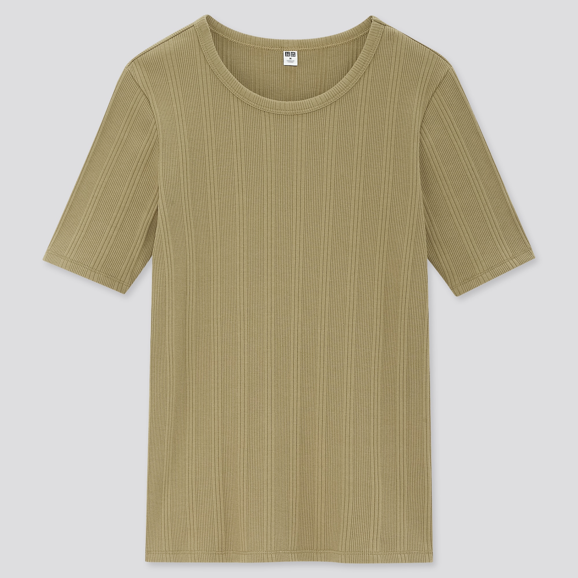 uniqlo ribbed crew neck short sleeve