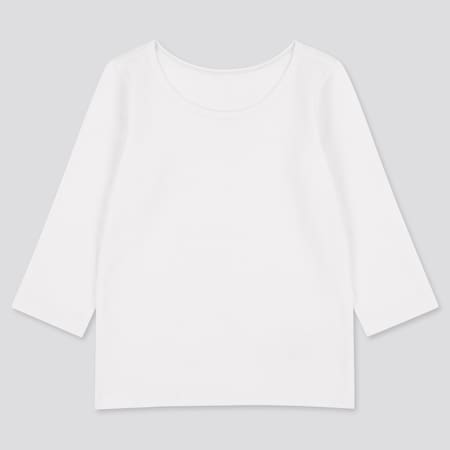 Babies Toddler Warm Cotton Stretch Scoop Neck Long Sleeved T-Shirt (2020 Season)