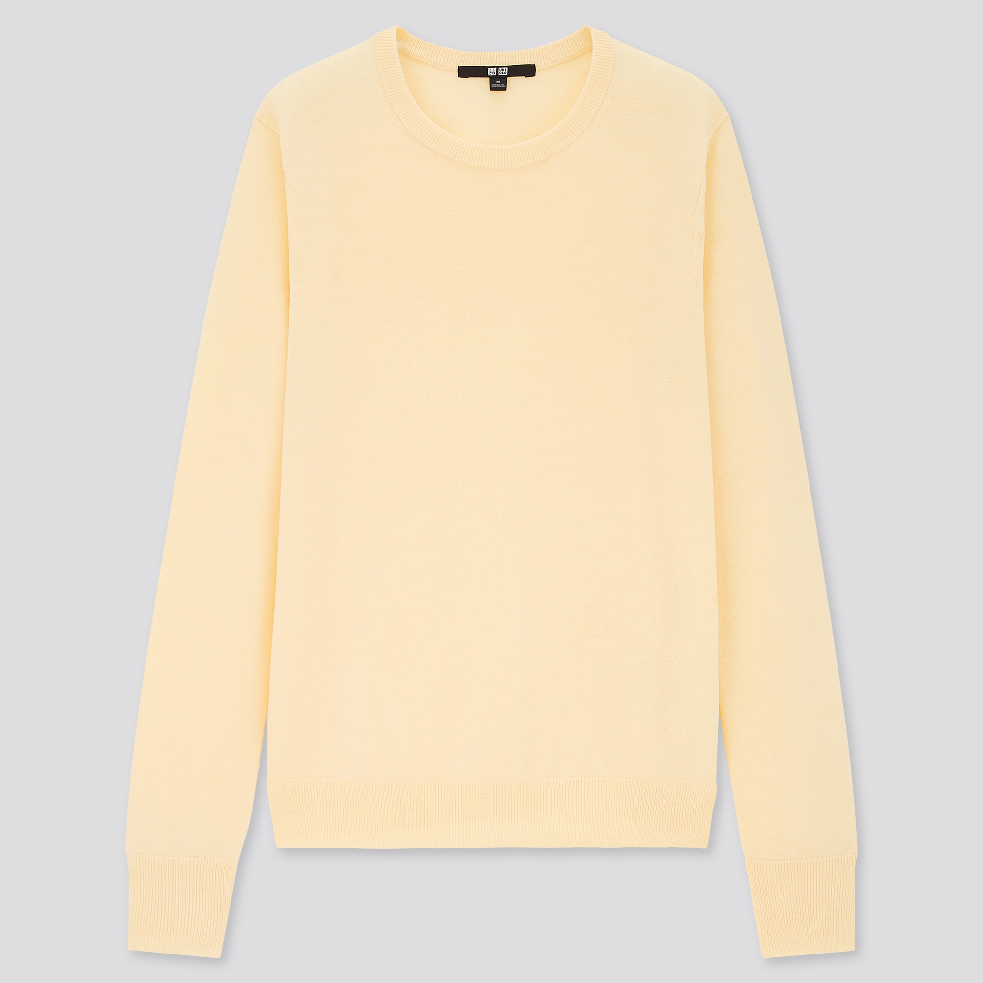 yellow crew neck sweater women's