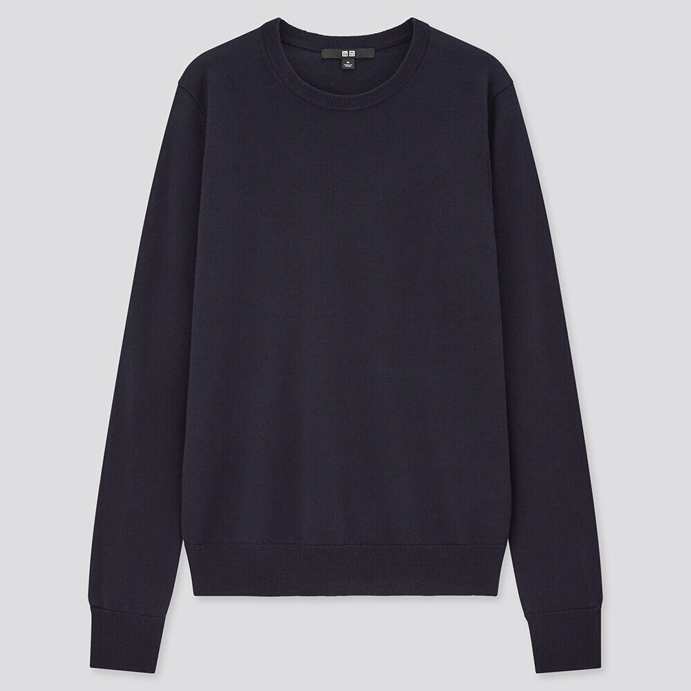 black crew neck pullover