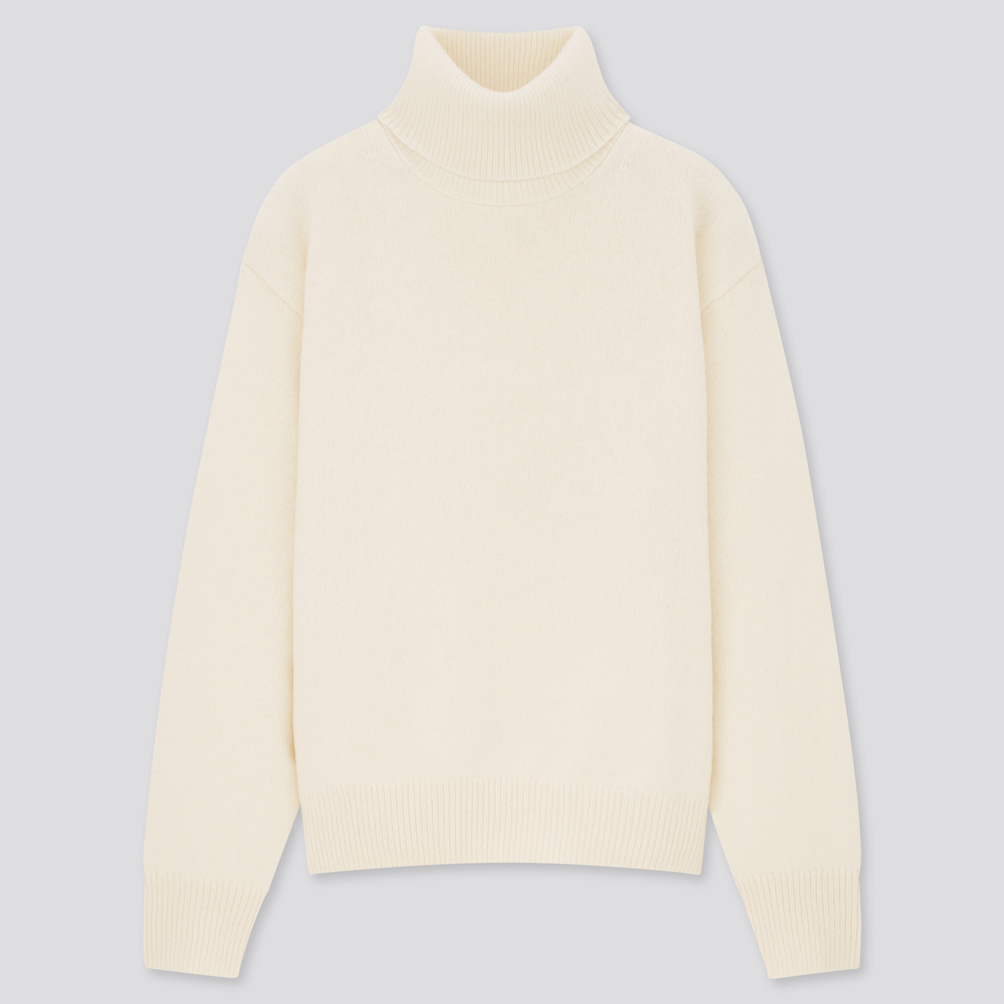 Women Premium Lambswool Off Turtleneck Sweater Uniqlo Us